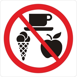 Spise/drikke forbudt